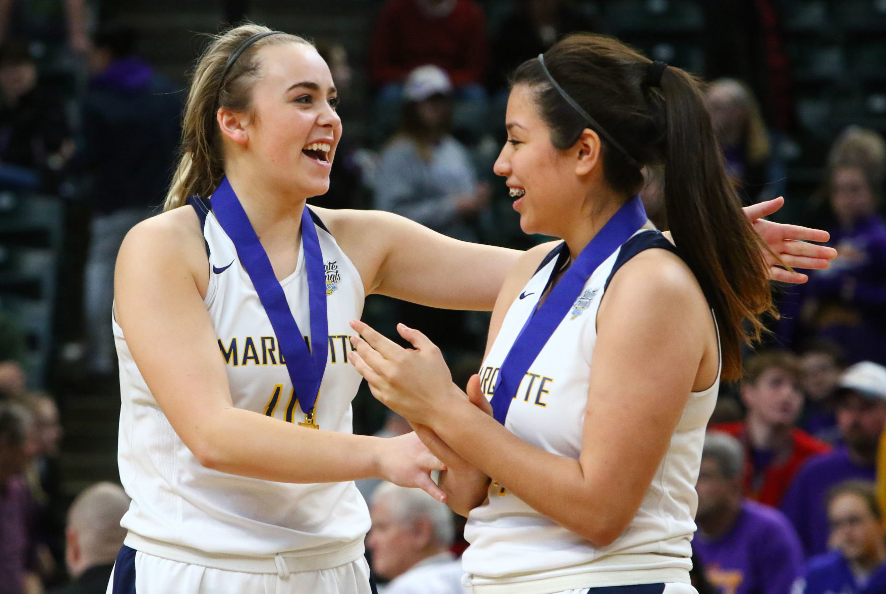 Gallery: Girls Basketball State Finals: Marquette Catholic vs. Vincennes Rivet